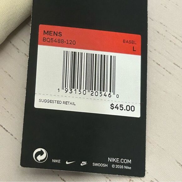 Nike Men's Vapor Baseball Pants Neutral Beige Men's Size Large BQ5488-120 - Picture 4 of 7